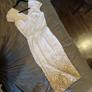 Sequin cocktail dress.
